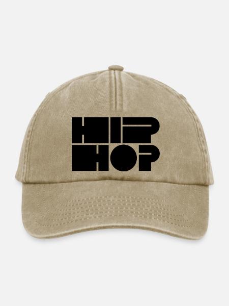 Hip Hop fettes Logo - Relaxed Vintage Cap - Vintage Beige