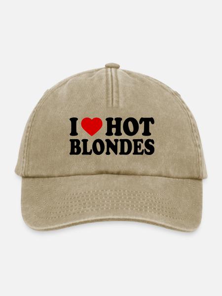 I love hot blondes - Relaxed Vintage Cap - Vintage Beige