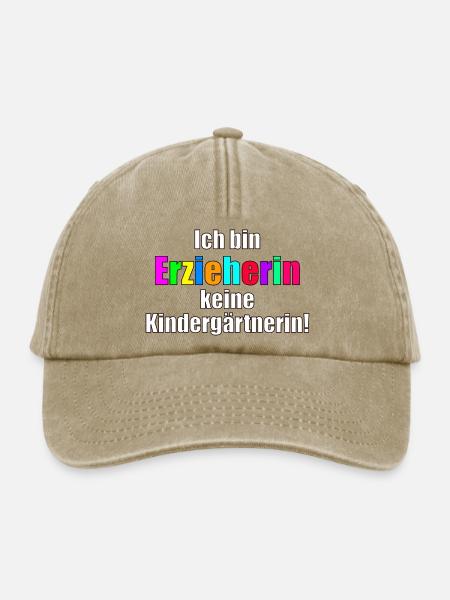 Erzieherin - Relaxed Vintage Cap - Vintage Beige