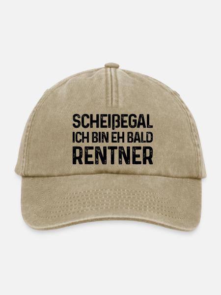 Scheißegal Ich bin eh bald Rentner - Relaxed Vintage Cap - Vintage Beige