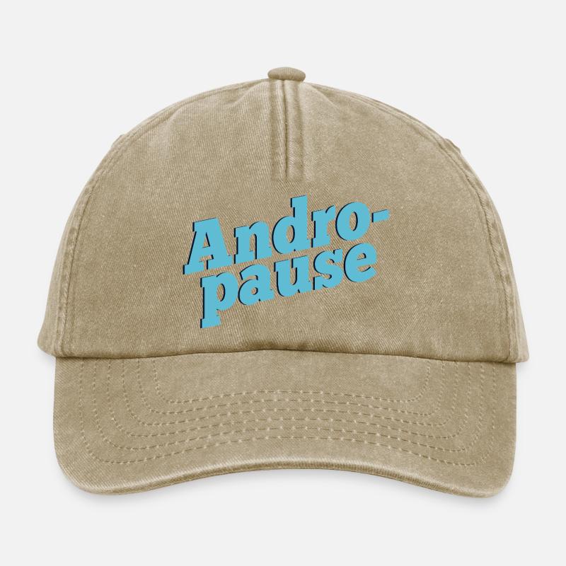 Menopause Man Andropause - Relaxed Vintage Cap - vintage beige