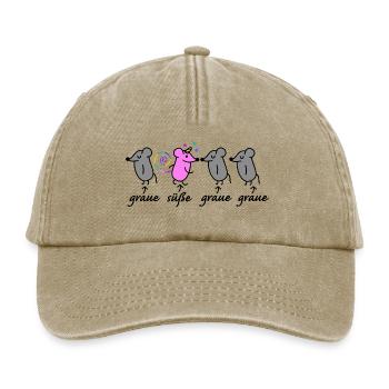 Maus und Mäuse - Relaxed Vintage Cap - Vintage Beige - Vorne
