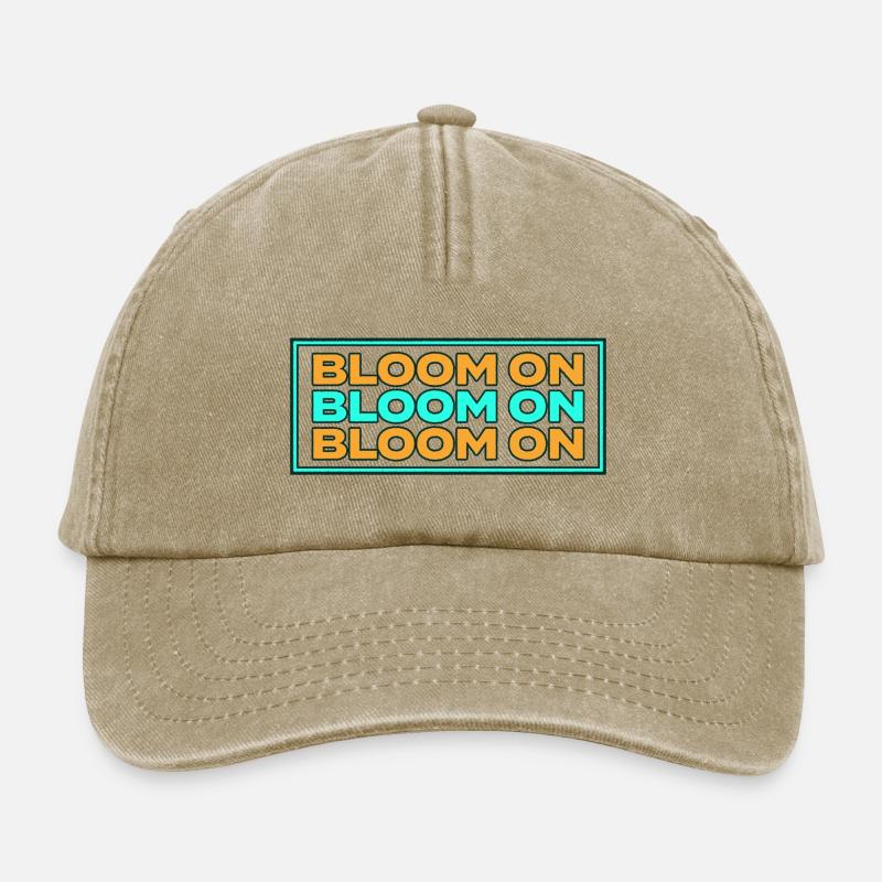 Bloom On lettrage - Casquette vintage décontractée - beige vintage