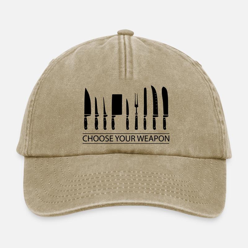 Beruf Koch Messer Geschenk - Relaxed Vintage Cap - Vintage Beige