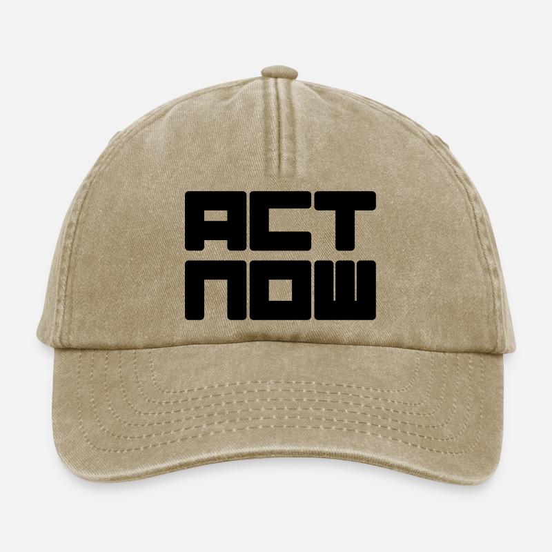act now - Relaxed Vintage Cap - vintagebeige