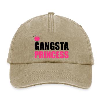 Gangsta Princess - Relaxed Vintage Cap - Vintage Beige - Vorne