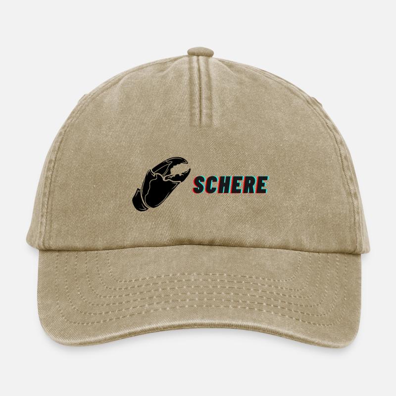 SCISSORS! - Relaxed Vintage Cap - vintage beige