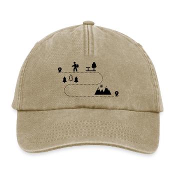 hiking in the mountains - Relaxed Vintage Cap - vintage beige - Front