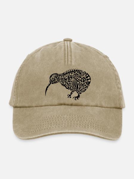 Kiwi Maori - Relaxed Vintage Cap - Vintage Beige