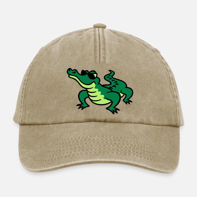 Cool Croc - Relaxed Vintage Cap - vintage beige