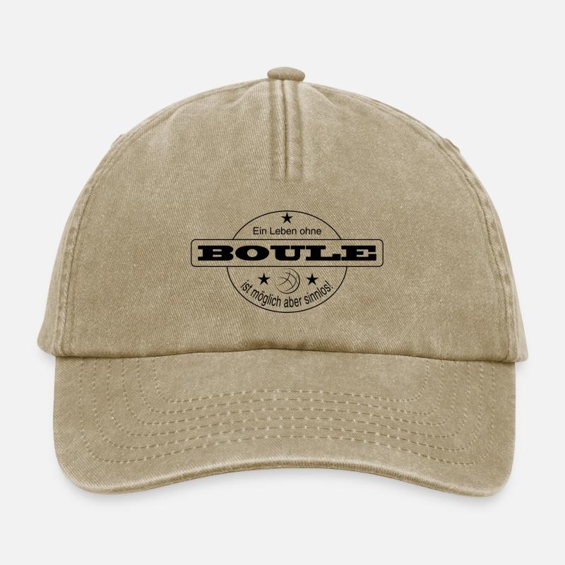 Leben ohne Boule - Relaxed Vintage Cap - Vintage Beige