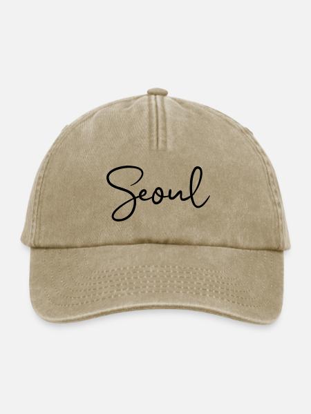 Seoul Südkorea - Relaxed Vintage Cap - Vintage Beige