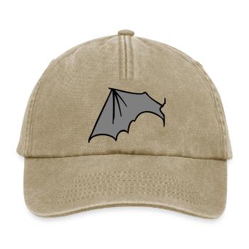 batwing_left_grey - Casquette vintage décontractée - beige vintage - Devant