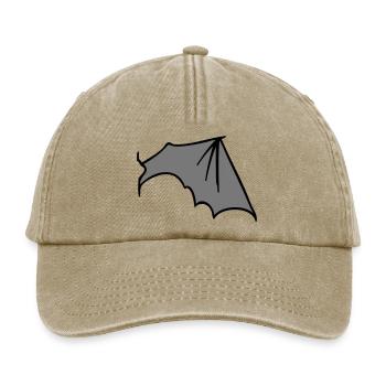 batwing_right_grey - Casquette vintage décontractée - beige vintage - Devant