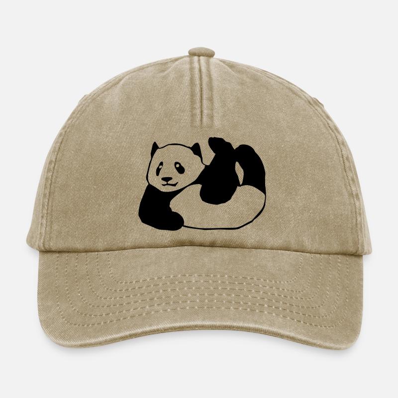 Panda, ours, animal - Casquette vintage décontractée - beige vintage