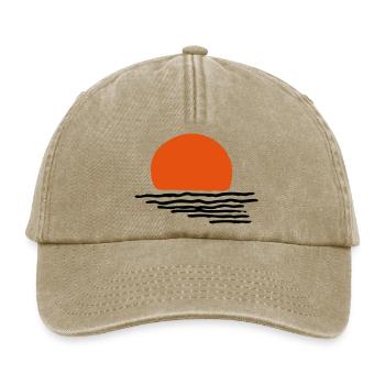 Coucher du soleil - Casquette vintage décontractée - beige vintage - Devant