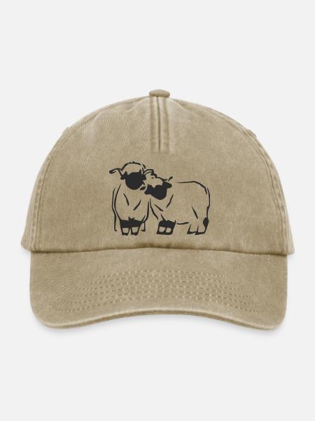 Walliser Schwarznasen - Freunde - Relaxed Vintage Cap - Vintage Beige