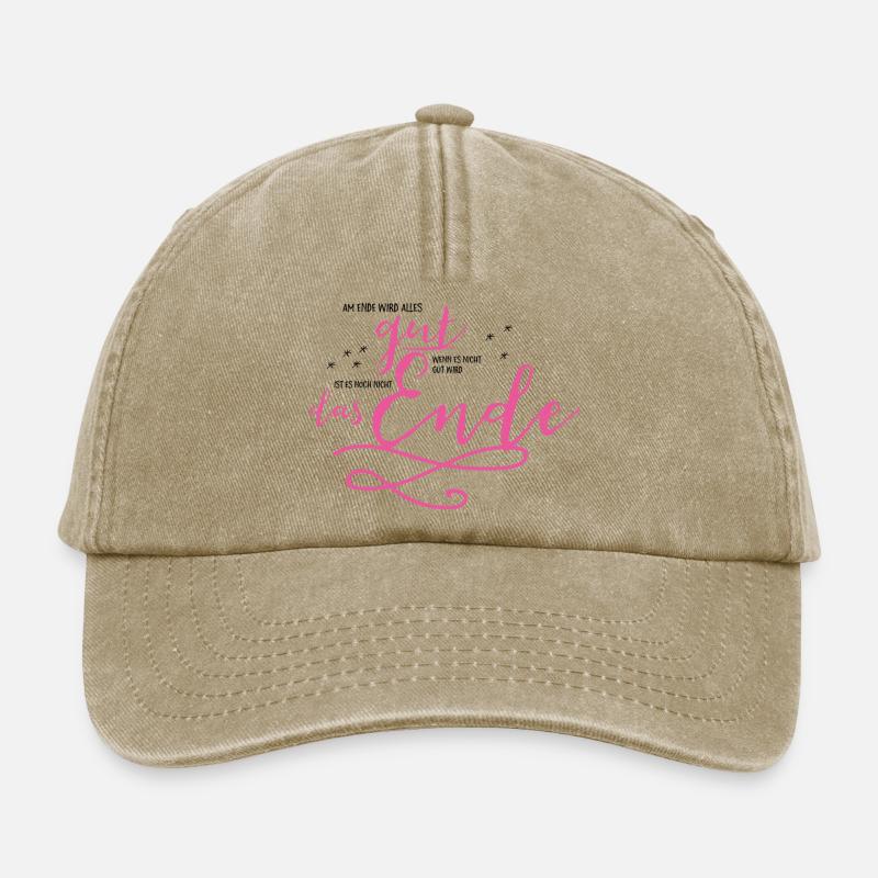 Am Ende wird alles gut! - Relaxed Vintage Cap - Vintage Beige