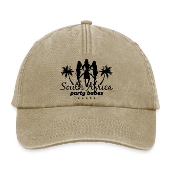 south africa party babes - Relaxed Vintage Cap - Vintage Beige - Vorne