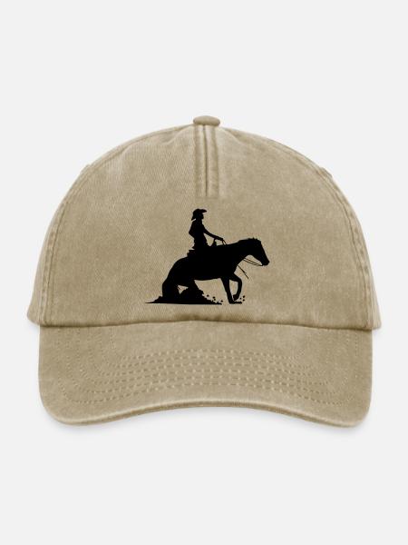 Pferdesport Westernreiten - Reining - Relaxed Vintage Cap - Vintage Beige