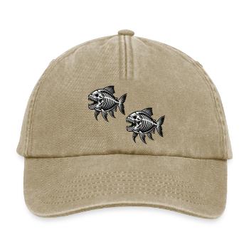 Squelette Piranha 2 - Casquette vintage décontractée - beige vintage - Devant