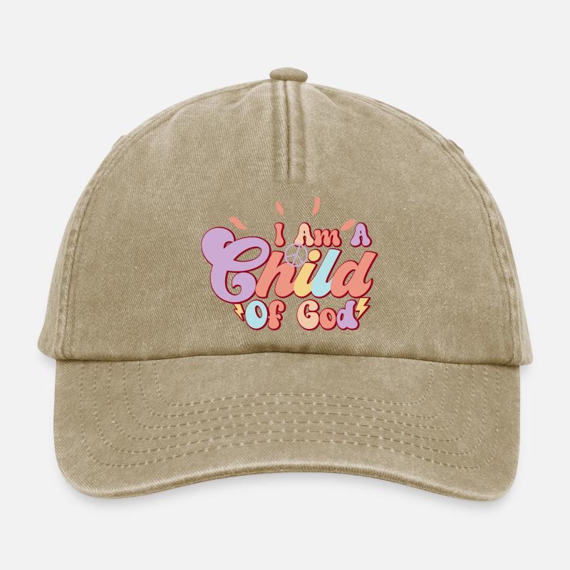 Ich bin ein Kind Gottes - Relaxed Vintage Cap - Vintage Beige