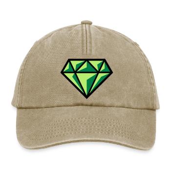 Diamant (Edelstein Brillant Symbol / POS Gre 3C) - Relaxed Vintage Cap - Vintage Beige - Vorne