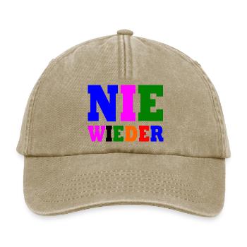 Nie wieder - Relaxed Vintage Cap - Vintage Beige - Vorne