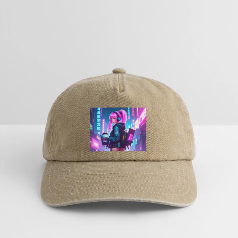 Cyber DJ Coder – Beats, Bytes & Blinks Relaxed Vintage Cap