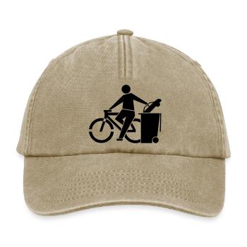 061 - bike no car - Relaxed Vintage Cap - Vintage Beige - Vorne