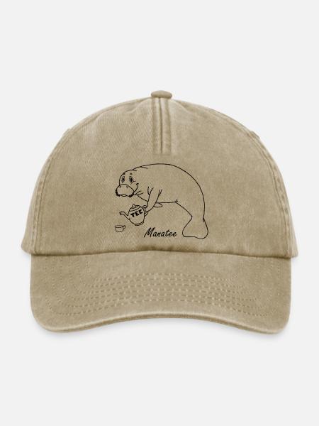 Manatee mag Tee - Relaxed Vintage Cap - Vintage Beige