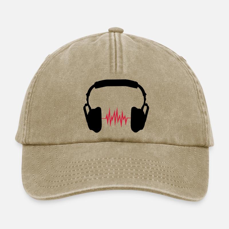 écouteurs - Casquette vintage décontractée - beige vintage