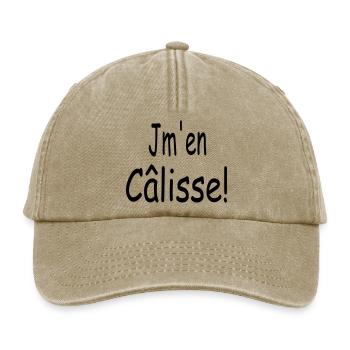Jm' en Câlisse! - Casquette vintage décontractée - beige vintage - Devant