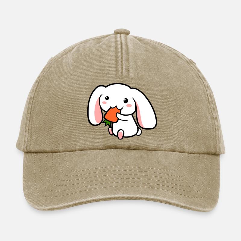 cute_rabbit - Relaxed Vintage Cap - vintage beige