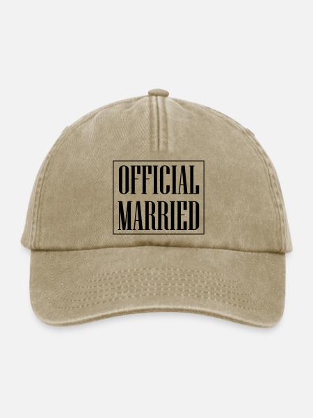 Married Hochzeit - Relaxed Vintage Cap - Vintage Beige