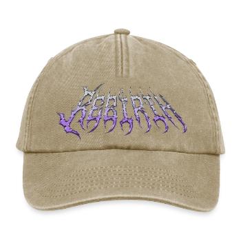 Renaissance - texte chromé en métal froid - Casquette vintage décontractée - beige vintage - Devant