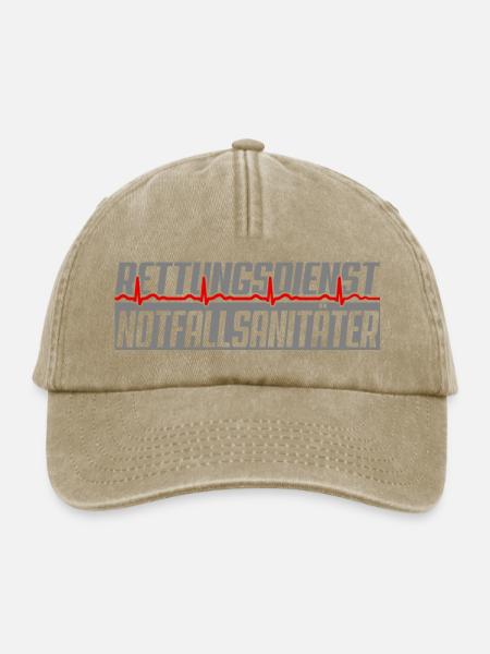 Notfallsanitäter EKG - Relaxed Vintage Cap - Vintage Beige