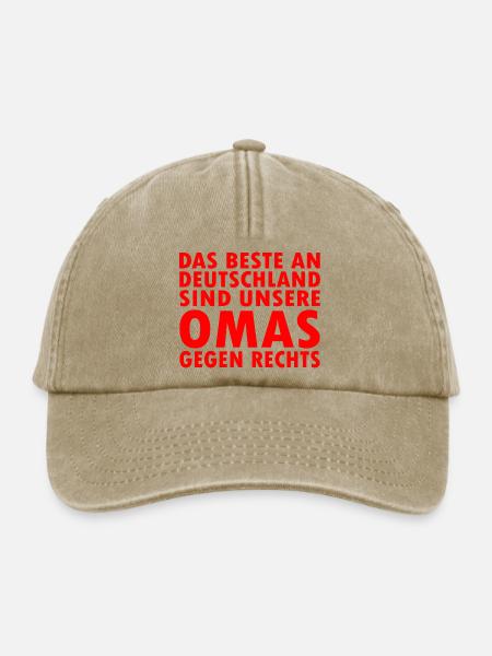 omas gegen rechts - Relaxed Vintage Cap - Vintage Beige