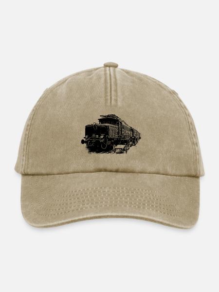 E94 Lok Zug Das Krokodil - Relaxed Vintage Cap - Vintage Beige
