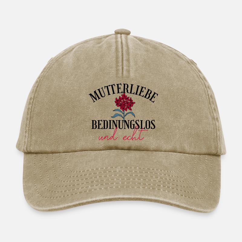 Mutterliebe bedingungslos Geschenk Muttertag - Relaxed Vintage Cap - Vintage Beige