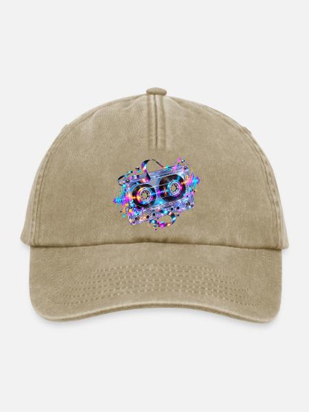 Neon Kassette - Relaxed Vintage Cap - Vintage Beige