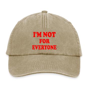 im not for everyone - Relaxed Vintage Cap - Vintage Beige - Vorne