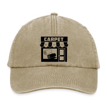 Carpet rolls logo in store - Relaxed Vintage Cap - vintage beige - Front