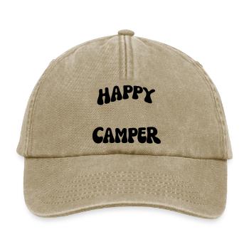 Campeur heureux - Casquette vintage décontractée - beige vintage - Devant