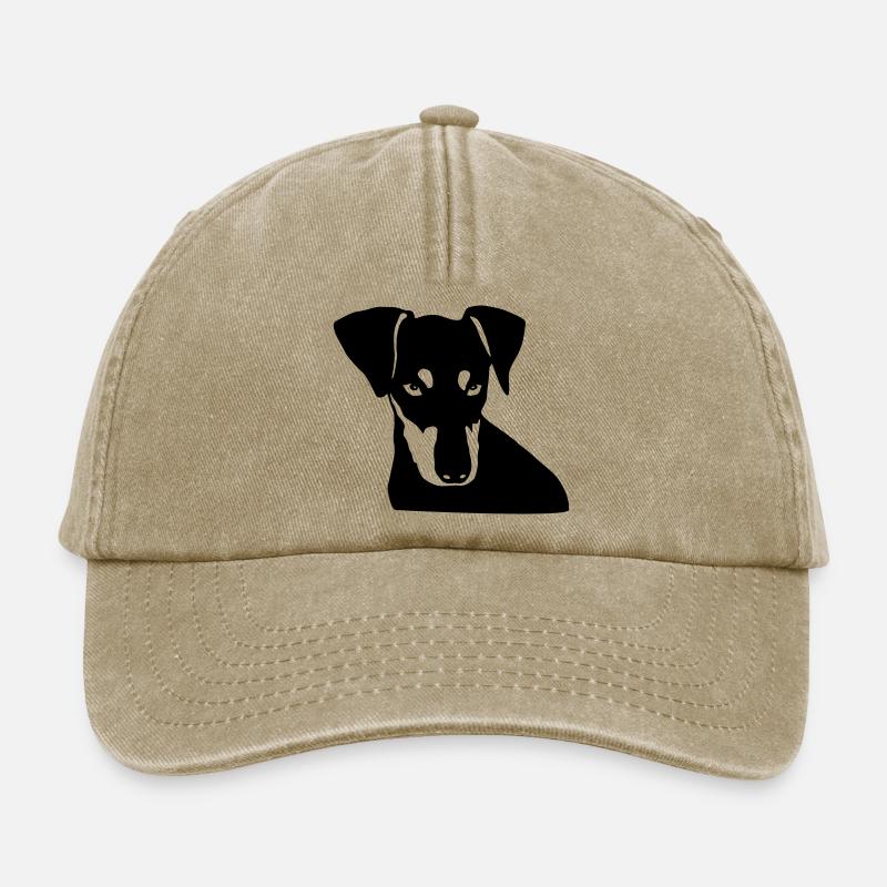 Deutscher Pinscher 003 - Relaxed Vintage Cap - Vintage Beige