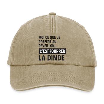 Silvester Truthahn füllen - Relaxed Vintage Cap - Vintage Beige - Vorne