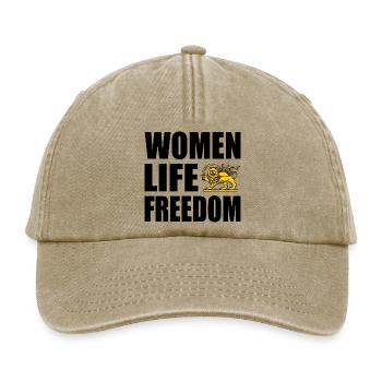 Women life freedom - Casquette vintage décontractée - beige vintage - Devant