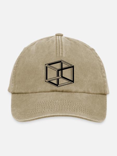 kubus cube escher - Relaxed Vintage Cap - Vintage Beige
