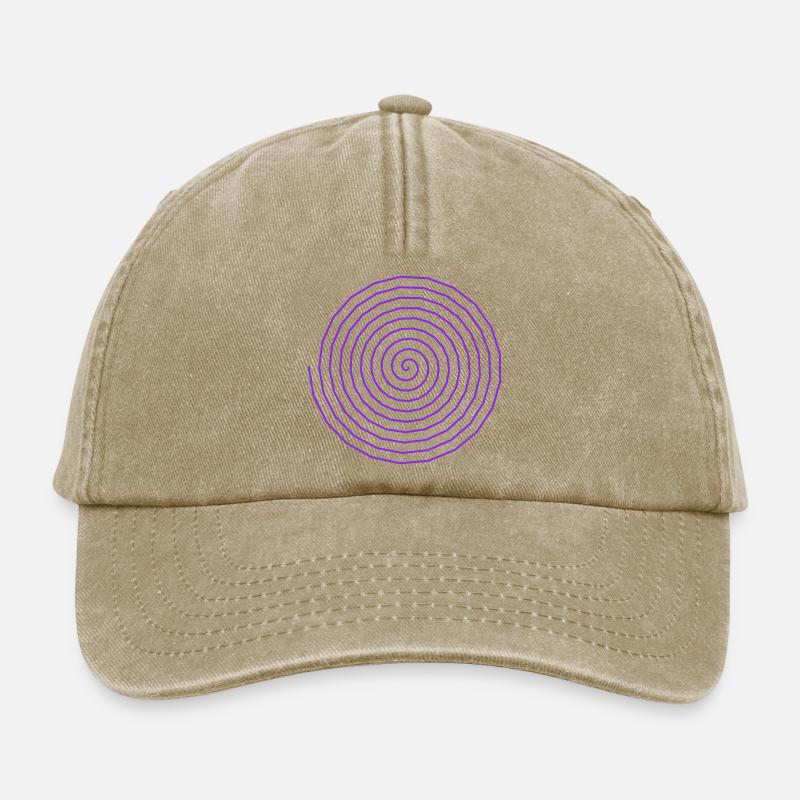 Buntes Spiralmuster - Relaxed Vintage Cap - Vintage Beige
