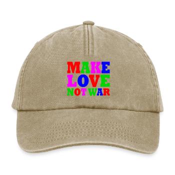 Make love not war - Relaxed Vintage Cap - Vintage Beige - Vorne